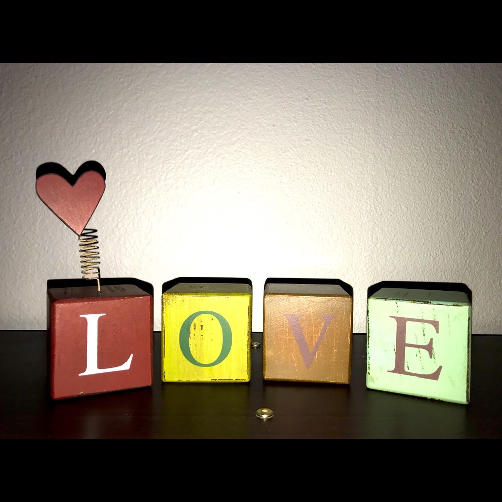Love block letters